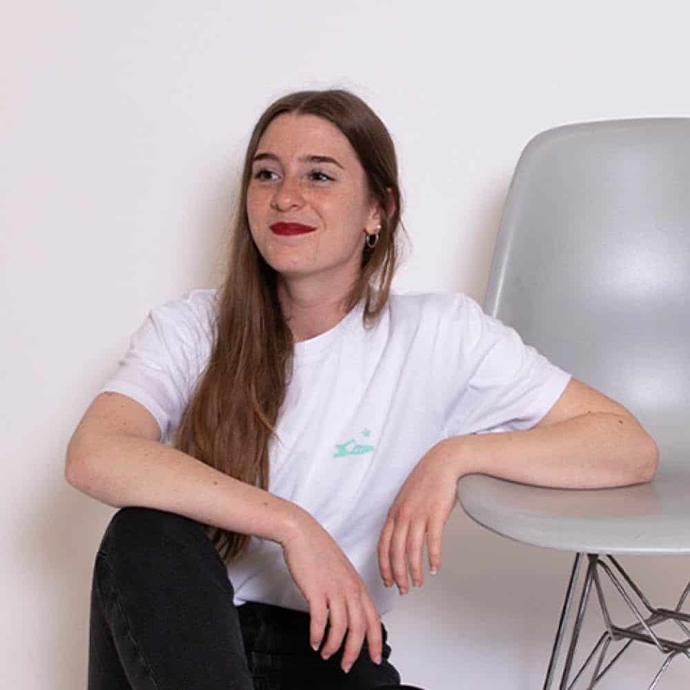 T Shirt Blanc Imprimé Vert - Image 4
